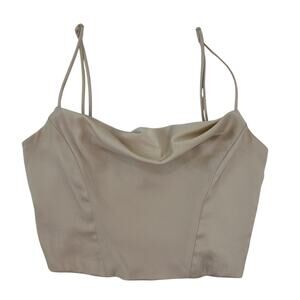 H & M women's Cropped Satin Corset Top Size Small